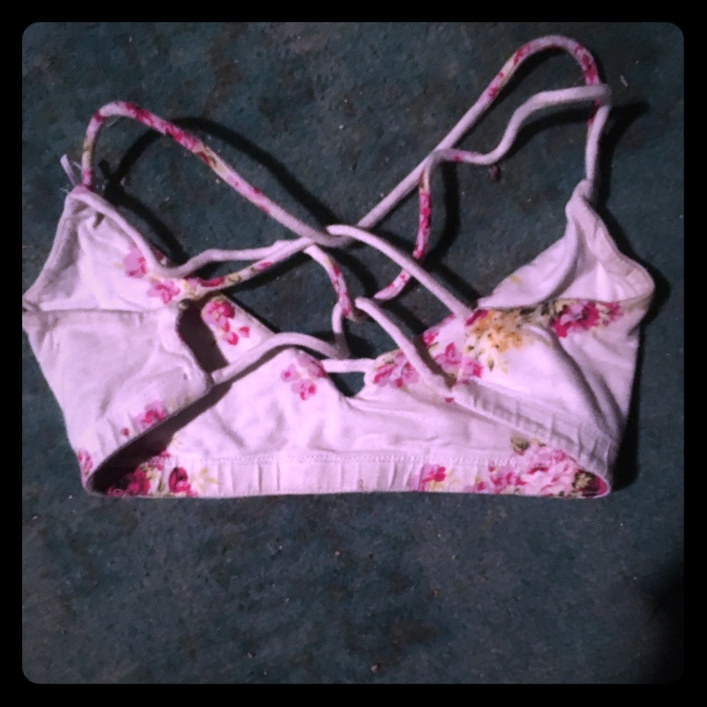 Spiritual gangster sz small floral bralette