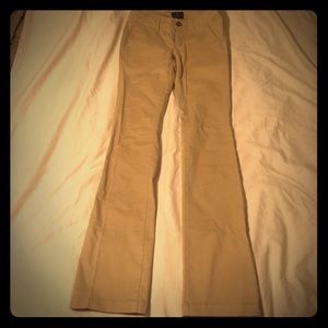 American Eagle Kick Boot Stretch Khaki Pant size 0