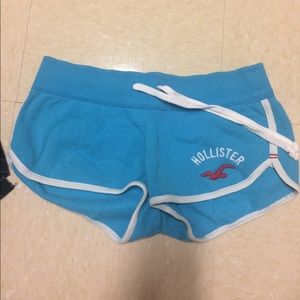 Bright blue sweat shorts from hollister