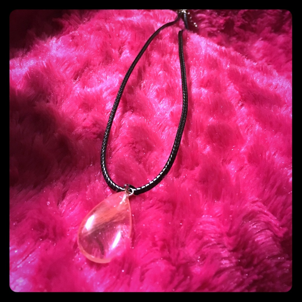 Stone and heart shaped necklaces
