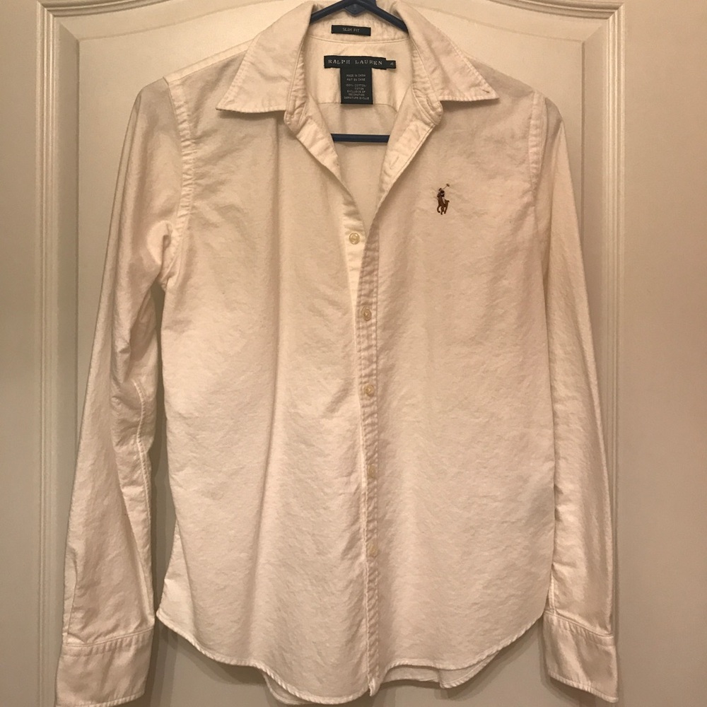 White Polo RL Button Down
