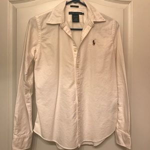 White Polo RL Button Down