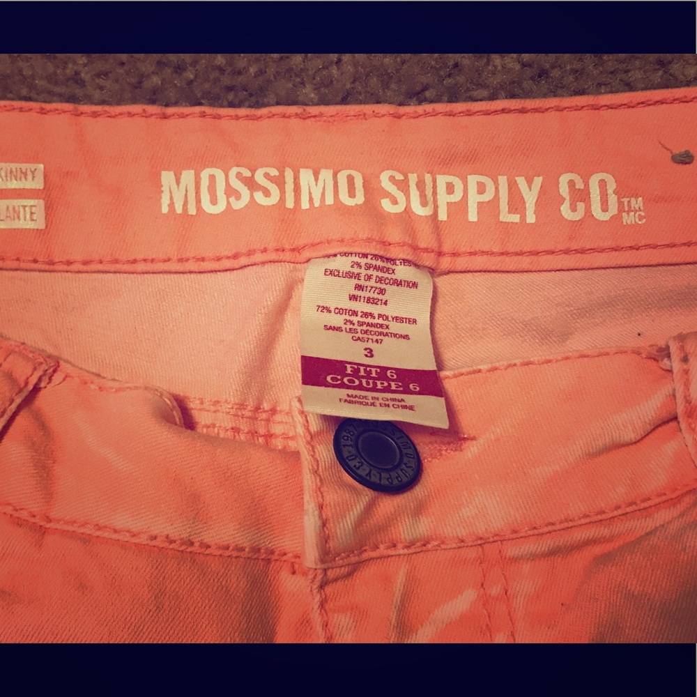 Orange skinny jeans