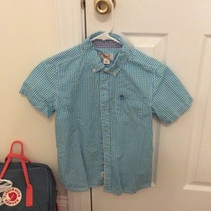Kids checkered button down tee