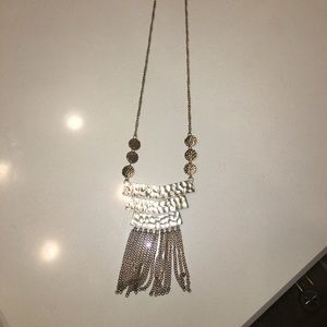 Hammered gold necklace