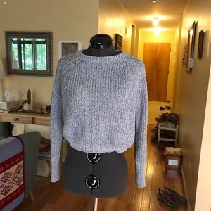 American Apparel cropped sweater blue