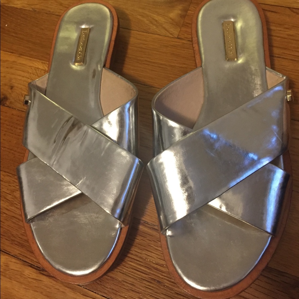 Louise et Cie silver metallic sandal