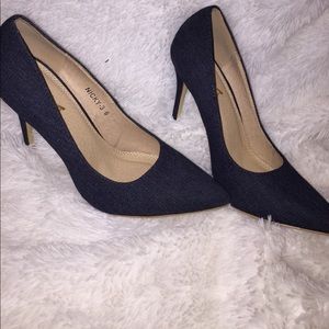 Denim pumps