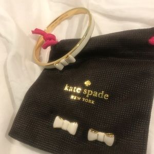 Kate Spade Matching bow bracelet and earrings