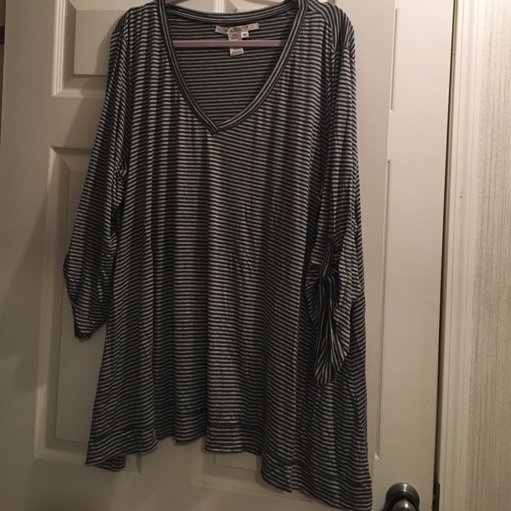 Grey & Black Striped Tunic