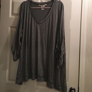 Grey & Black Striped Tunic