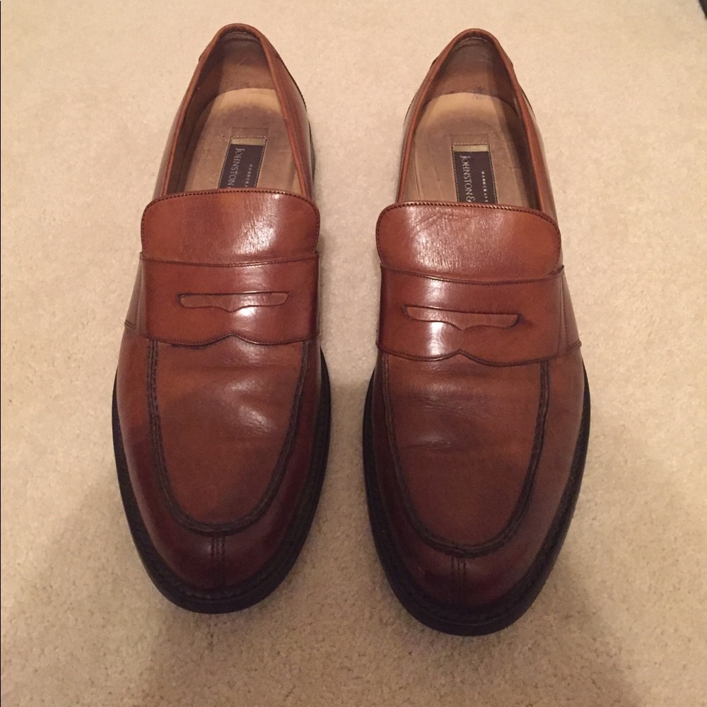 Johnston & Murphy light brown leather loafers