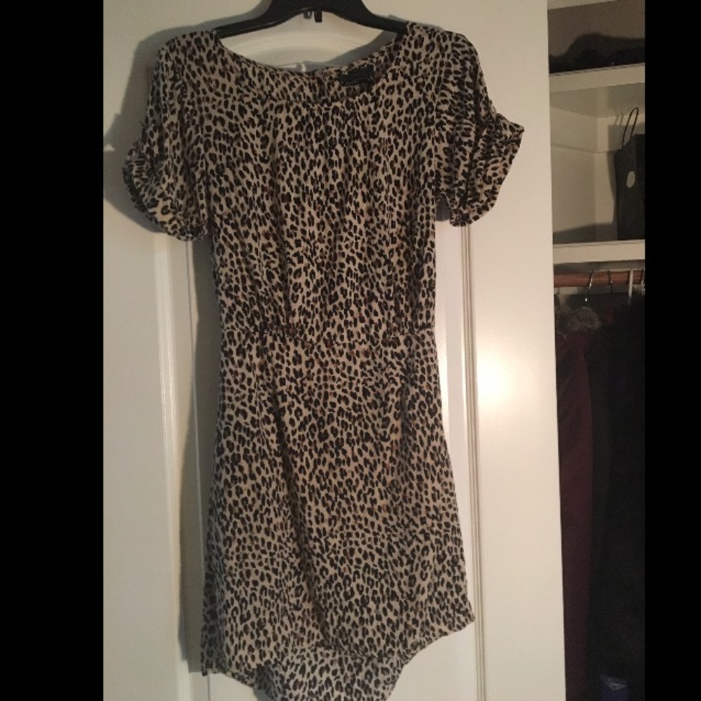 Cutout cheetah print Obey dress