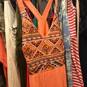 (SOLD!) Orange Detailed Maxi