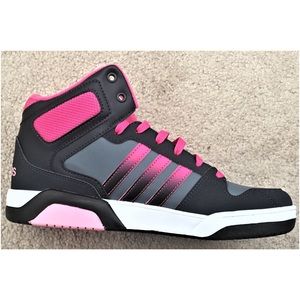 adidas neo BB9TIS Hi-Top Mid K Sneaker Womens Sz 7