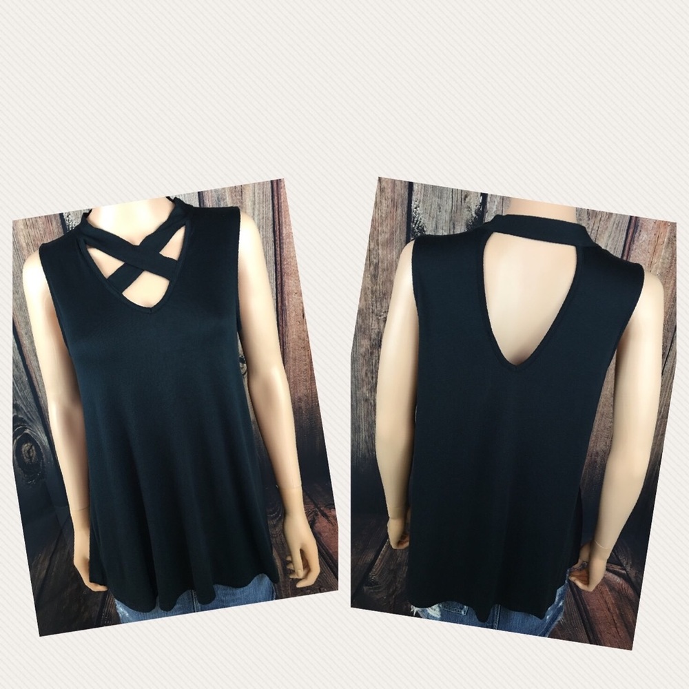Crisscross Sleeveless Top