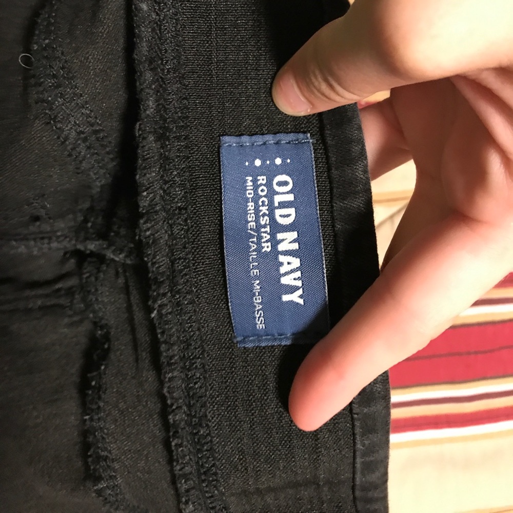 Black high rise jeans