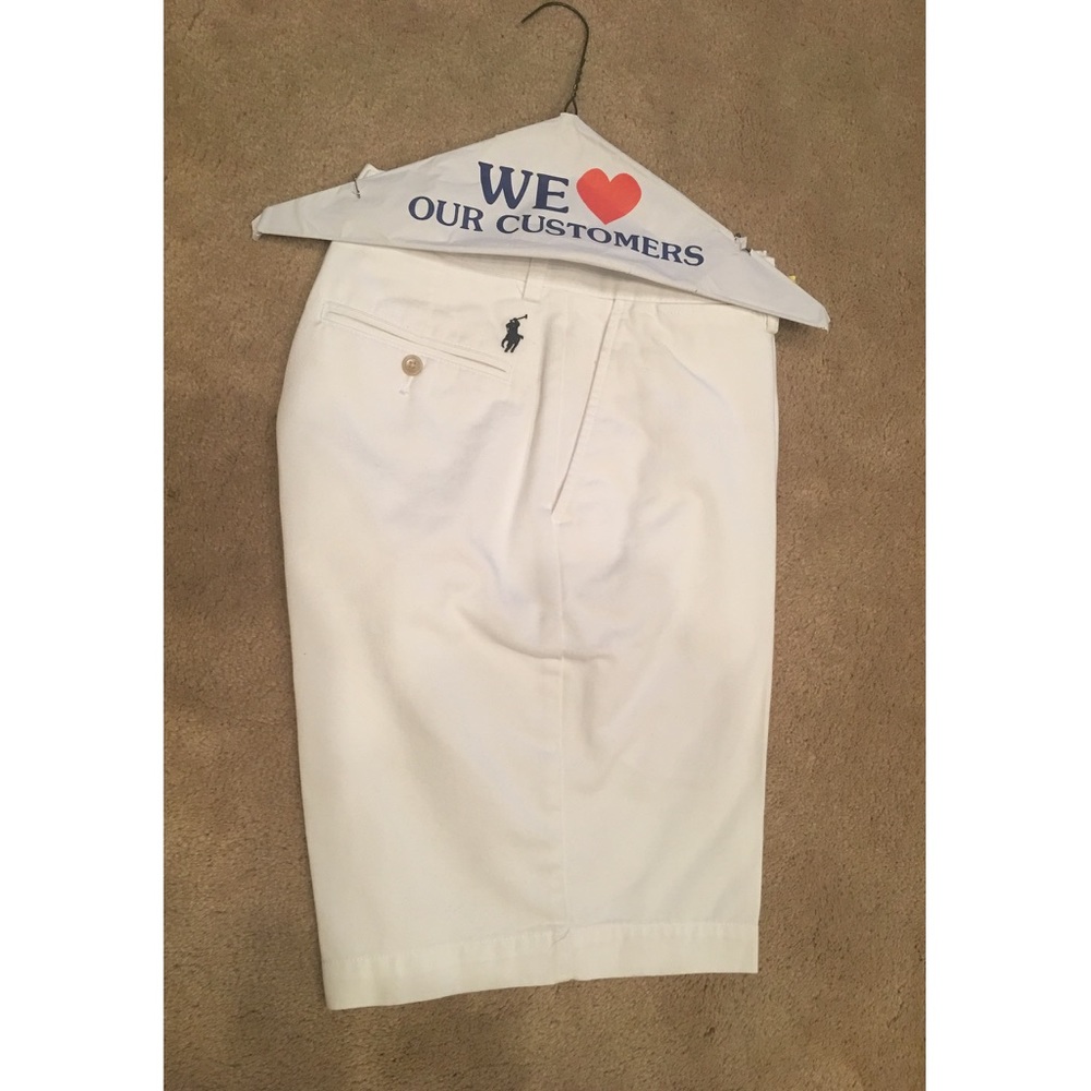 MENS White Polo Shorts