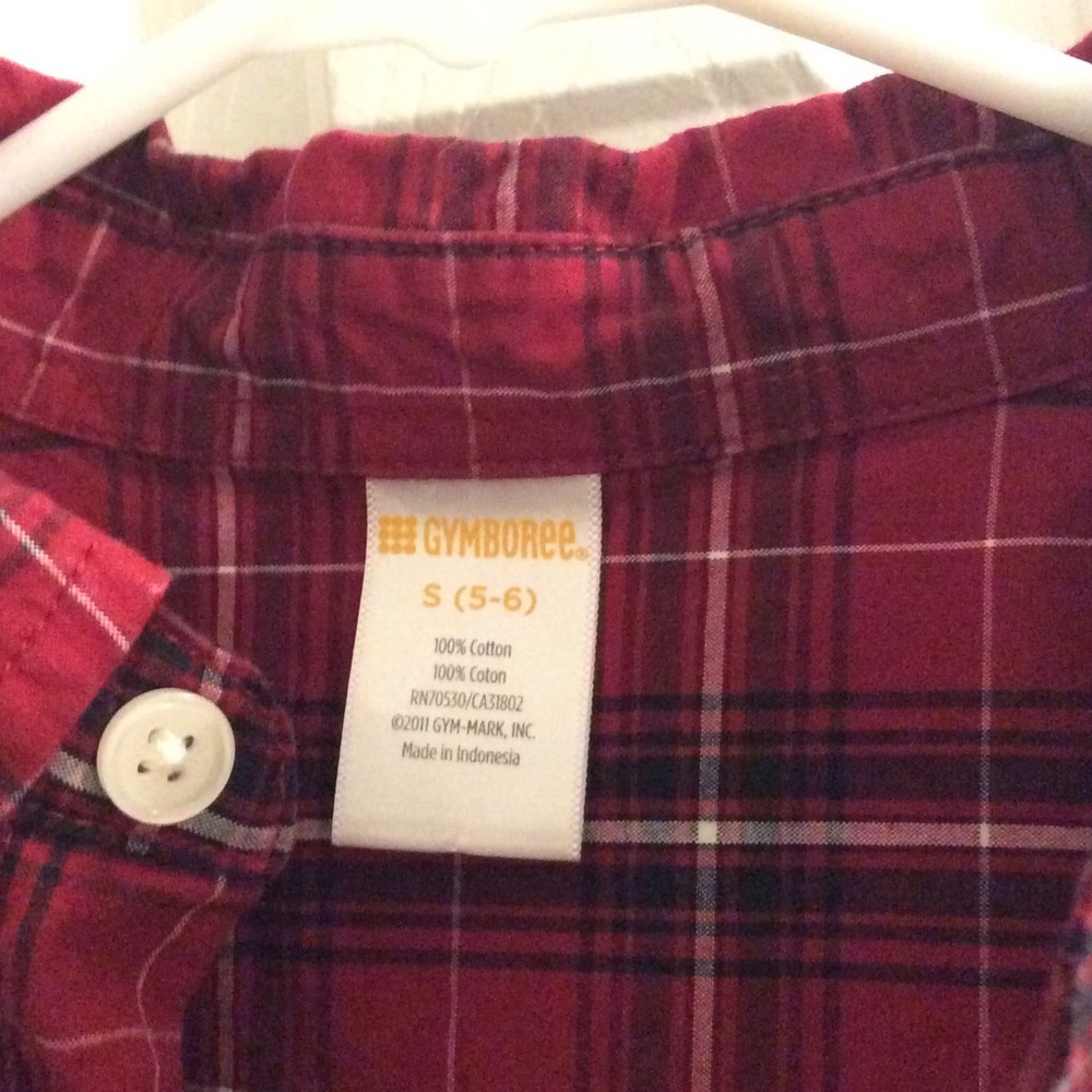 Red button down - Picture 2 of 2