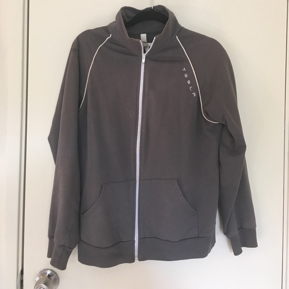 Tesla jacket, high collared zip up