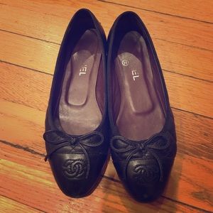 Chanel Black Quilted Classic Ballerina Flats