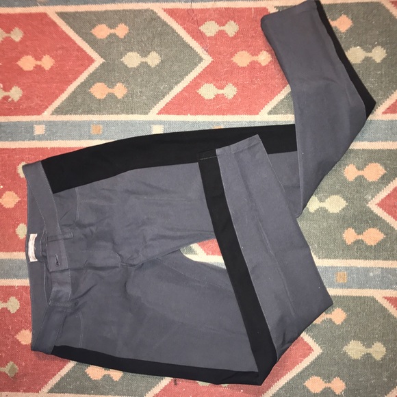 Banana Republic Pants - NWOT banana grey with black side stripes trousers