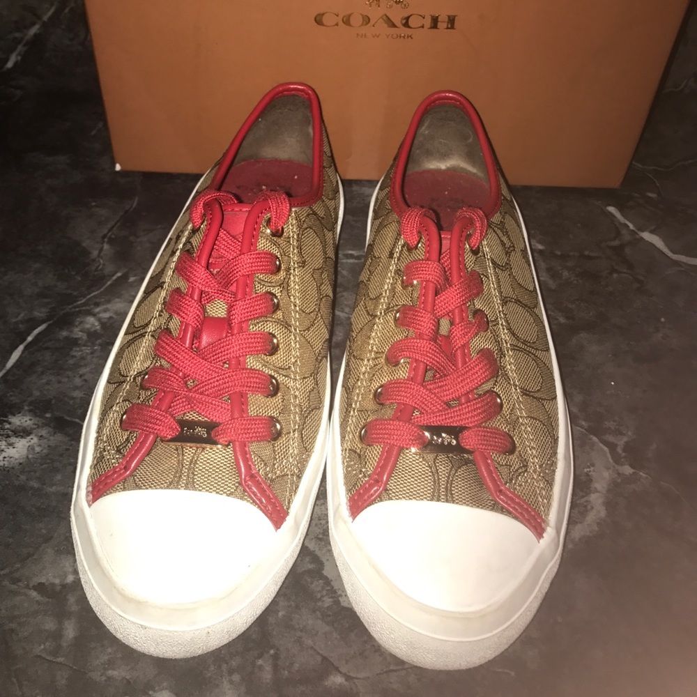 Beautiful Gently worn Coach sneakers with box