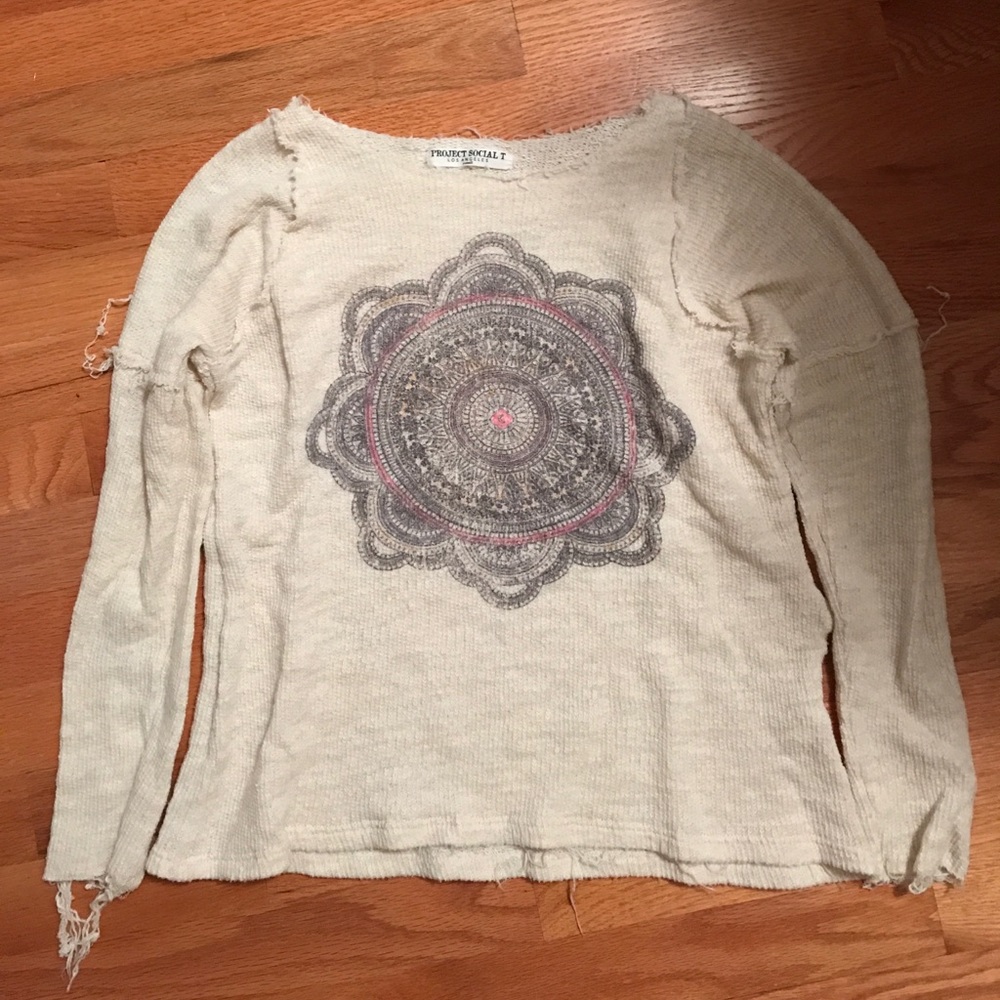 Project social T cropped knit shirt