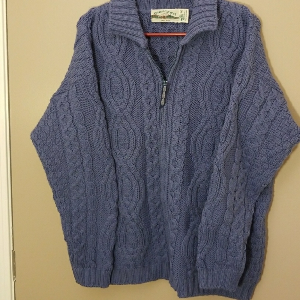 Aran Crafts zip up wool sweaters ( 2 colors )