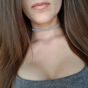 Handmade silver chocker