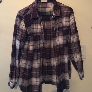 Tilly's maroon flannel