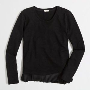 J. Crew Factory Pleated Hem Sweatshirt