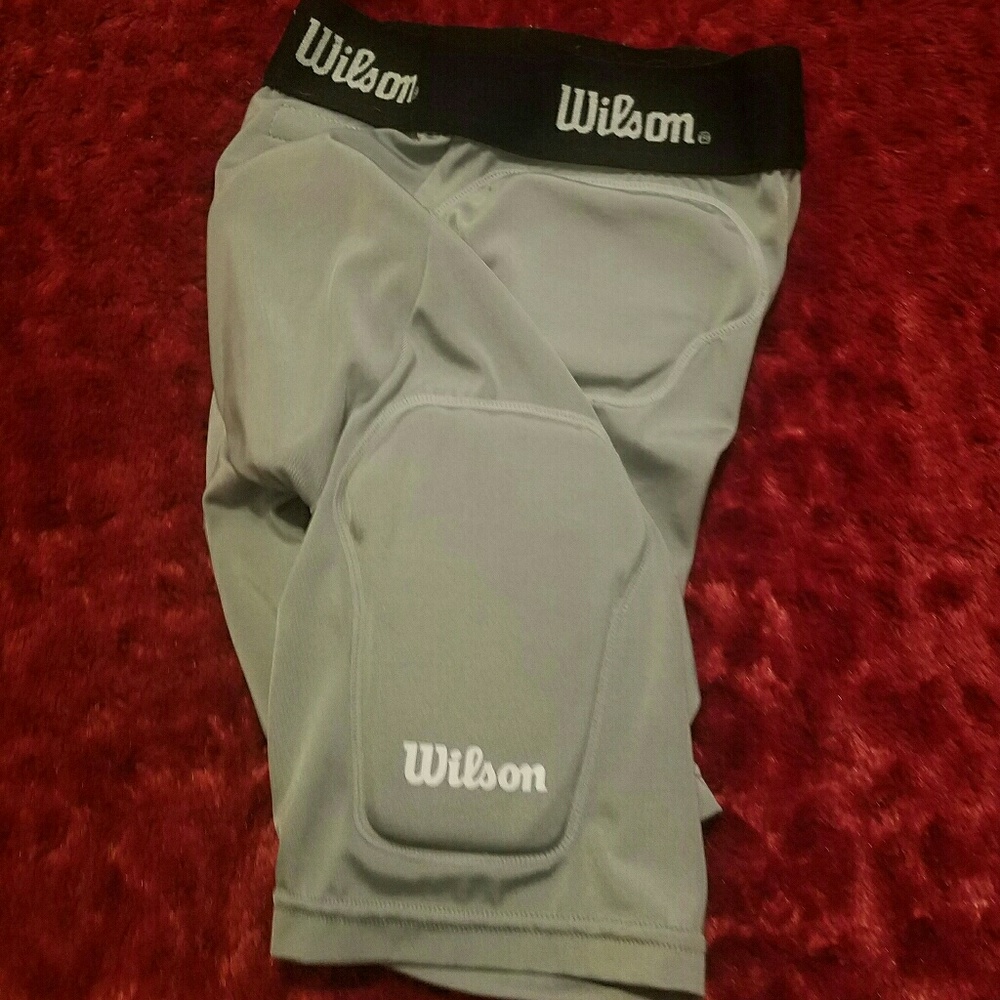 WILSON padded football girdle shorts grey & black