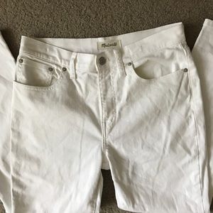 SALE Madewell Straight Crop White Jeans