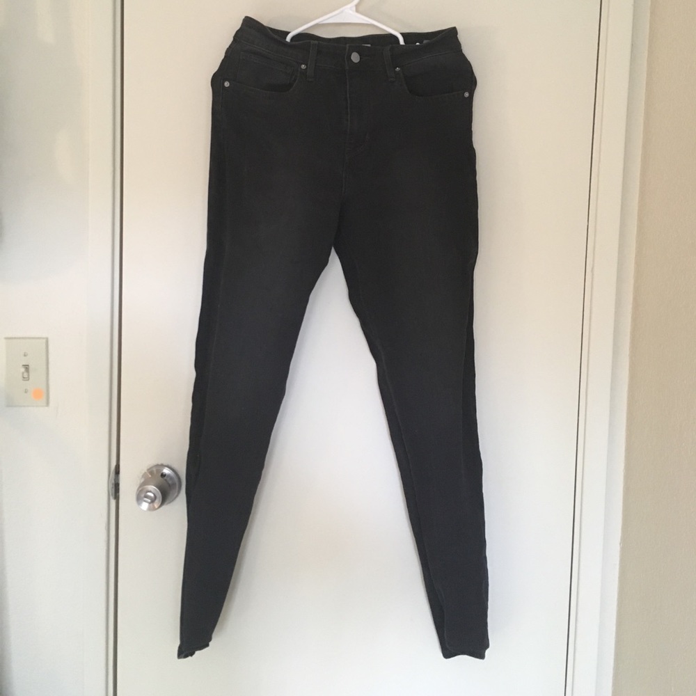 Levi's high rise, skinny work jeans