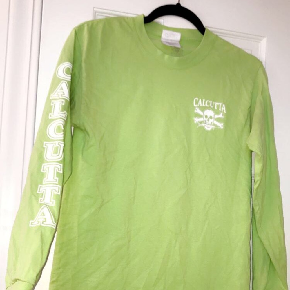 long sleeve calcutta lime green shirt