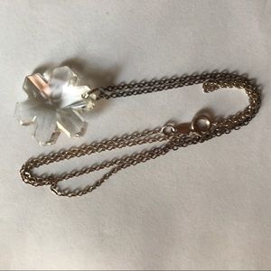 Swarovski crystal snowflake silver necklace bling