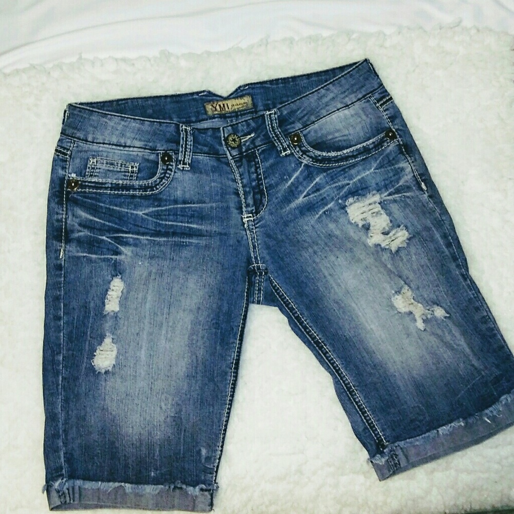 YMI distressed jean shorts