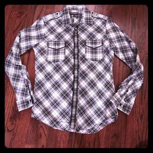 Plaid Express casual button down