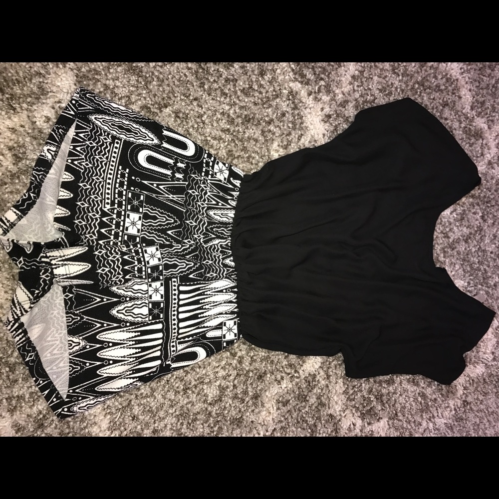 Black & white designed Romper