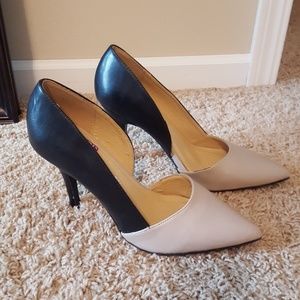 Nude & black heels