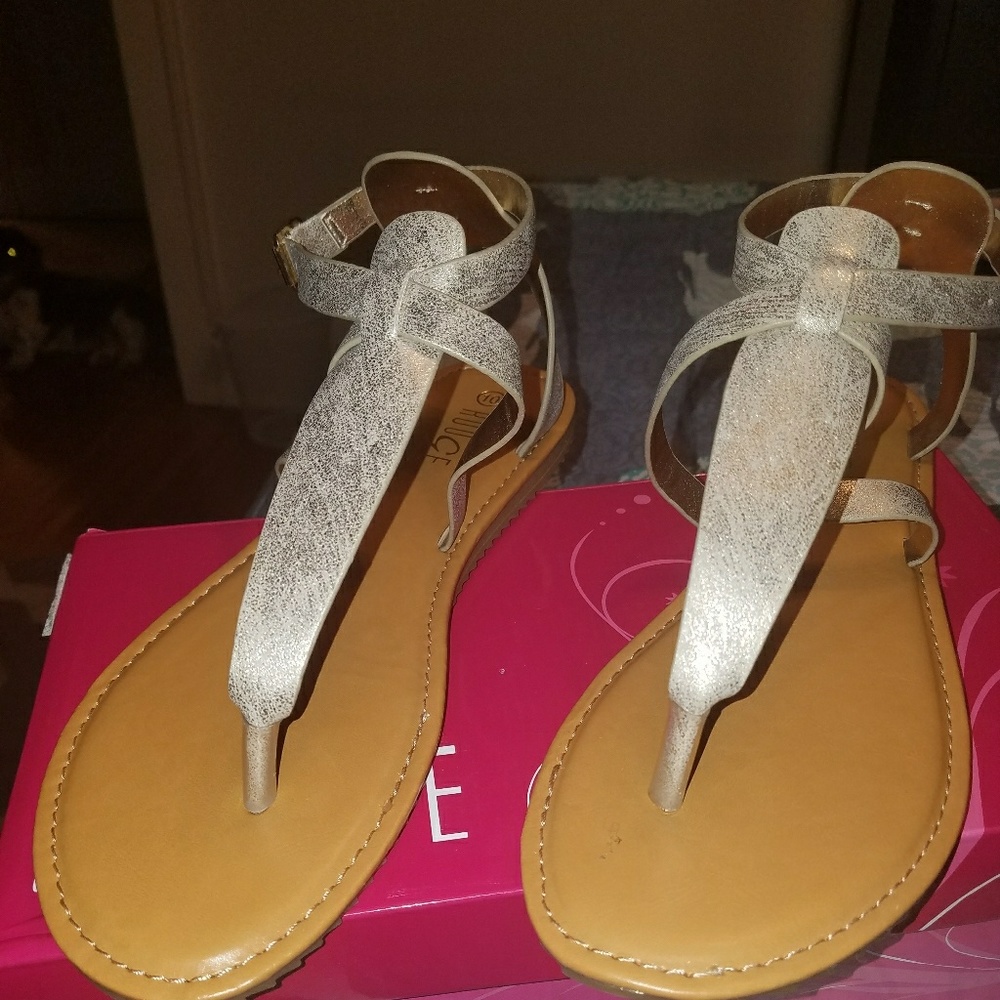 Gold tone sandals