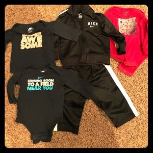 Baby boy Nike lot track suit and onesies
