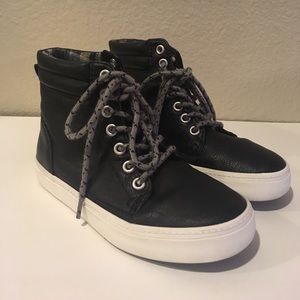 Boys Hi top black sneakers