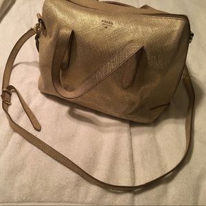 Fossil Gold Satchel