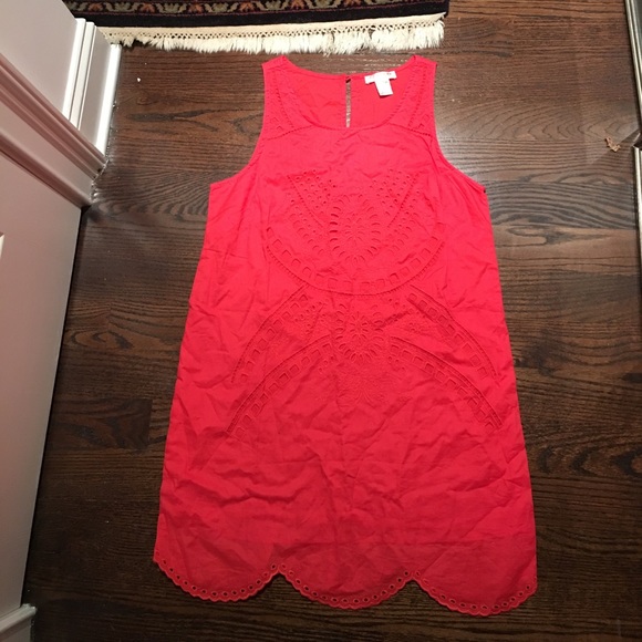 KENAR coral mid-thigh summer dress with cutouts - Picture 1 of 3