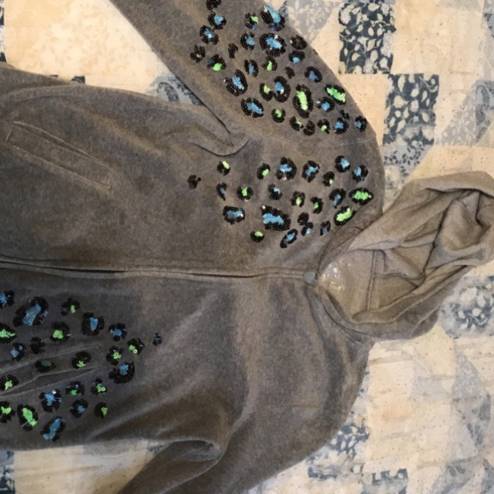 Grey zip up hoodie