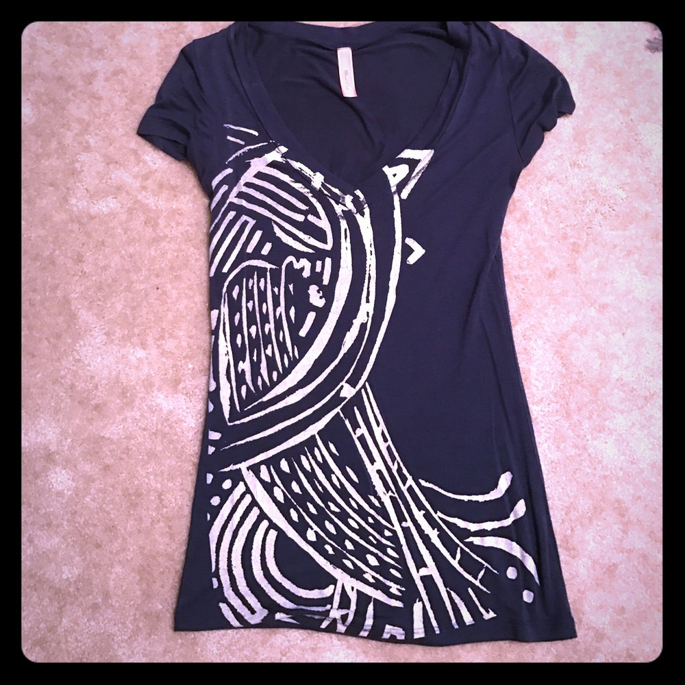 Mind Code graphic knit tee