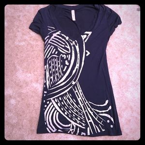 Mind Code graphic knit tee