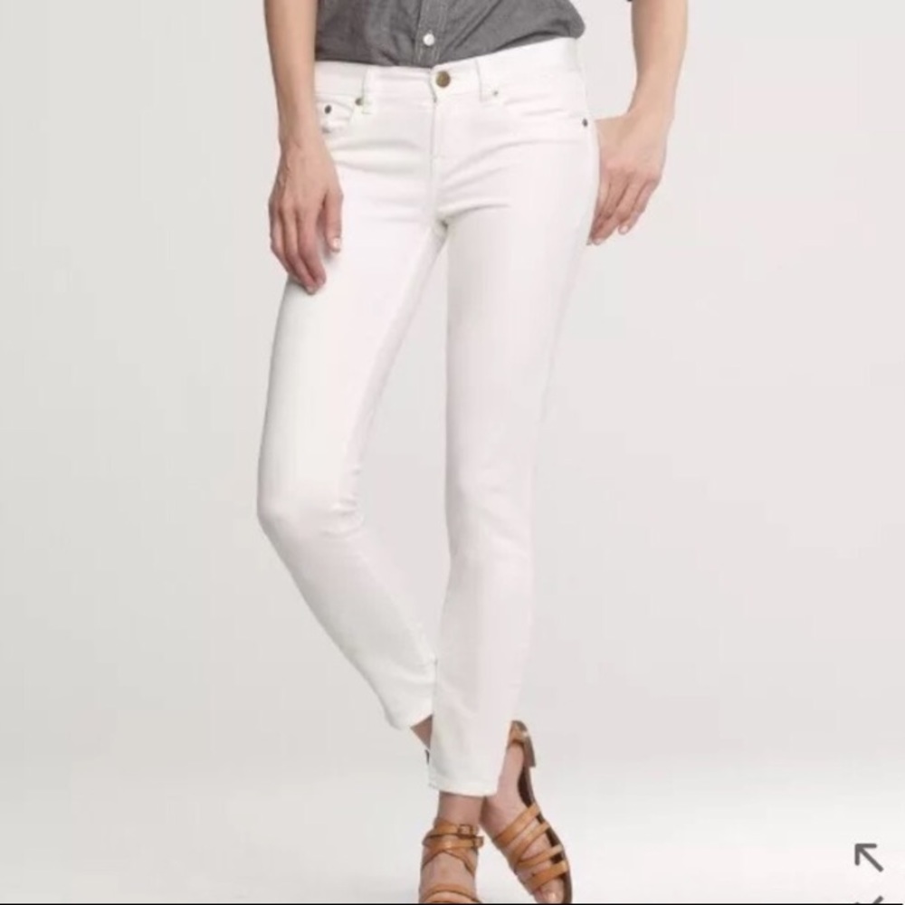 White J. Crew Toothpick Jeans